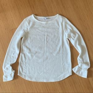 Elle Bell Sleeve thin White Sweater xs